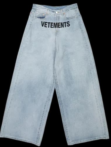 VETEMENTS LOGO BAGGY JEANS - CNFans Spreadsheet catalog entry