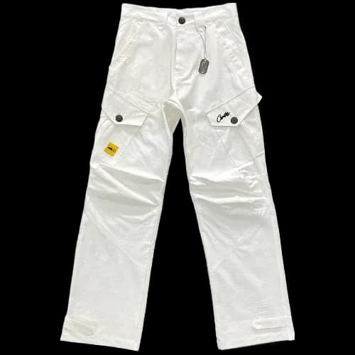 Corteiz pants cargo Slant pocket White