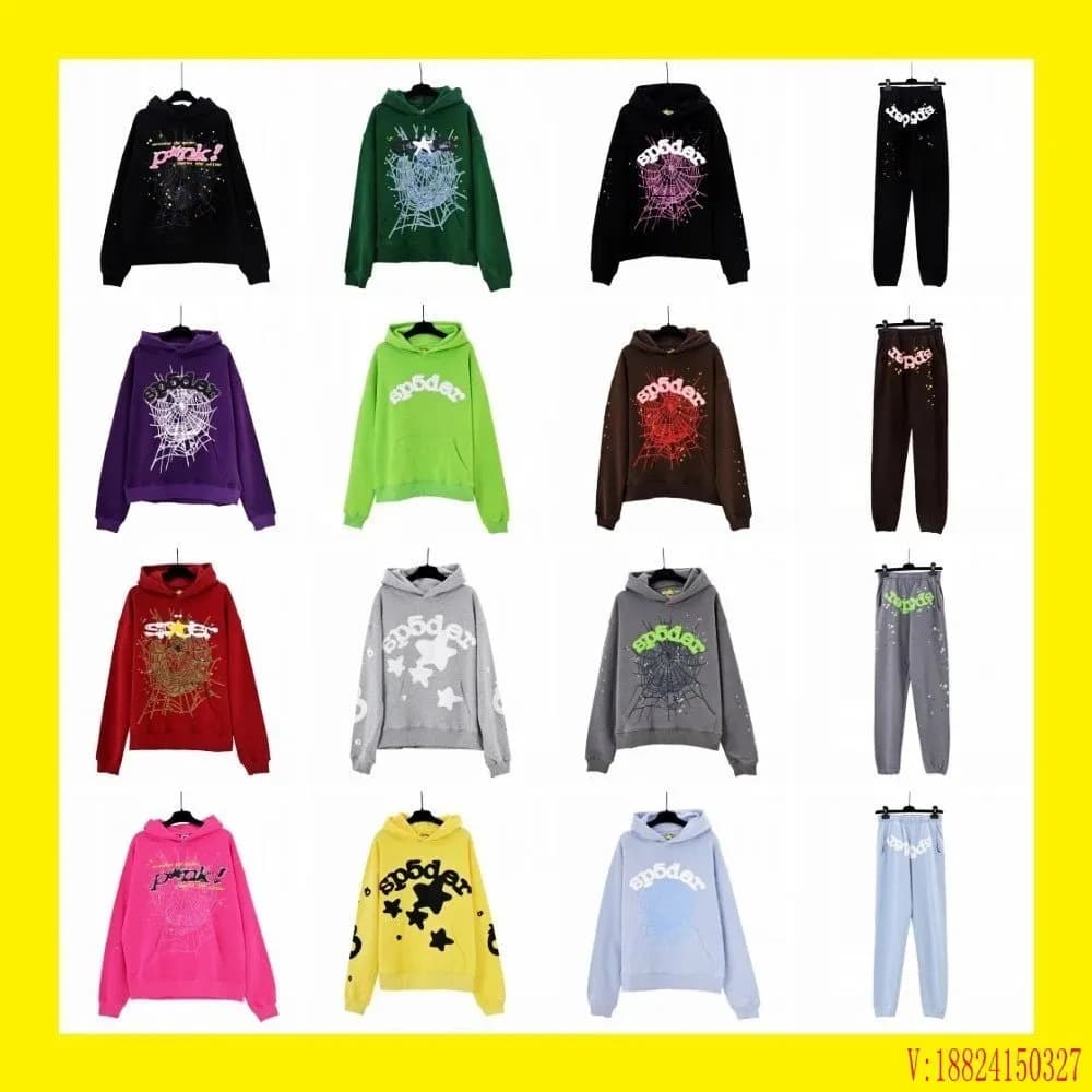 hip-hop singer sp5der printed couple hoodie, men's and women's hoodie, sports suit (81)